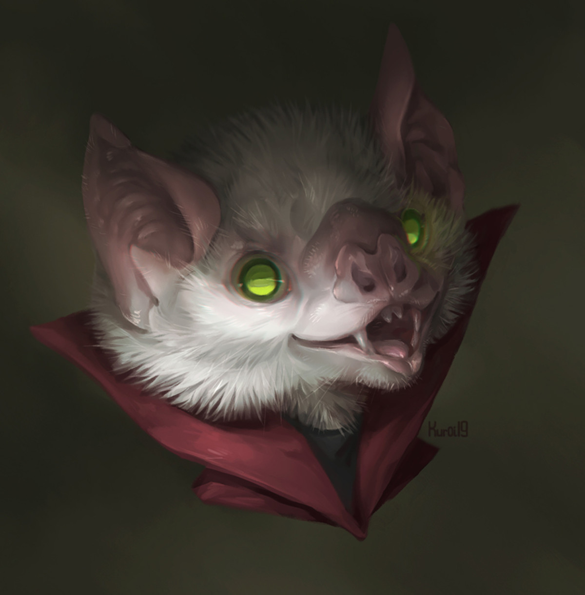 Летучая мышь вампир арт